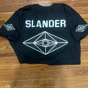Slander crop top jersey